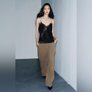 Sold NWT Zara STRAIGHT CORDUROY PANTS WITH POCKETS ZW COLLECTION